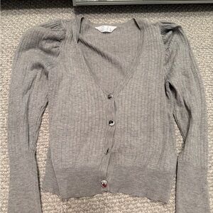 Primark Gray Ribbed Cardigan
